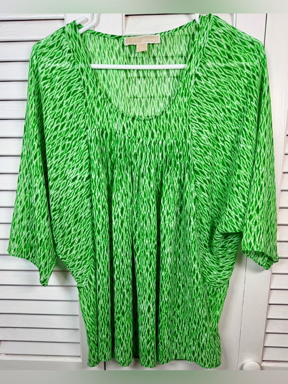 Michael Kors Emerald Diamond Print Boho Chic Tunic